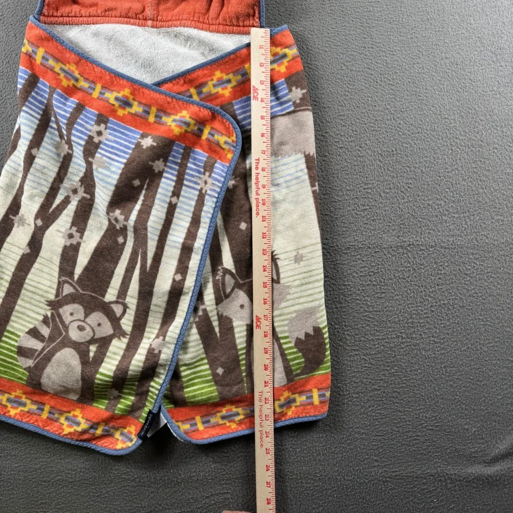 Pendleton Hooded Towel Youth OS Multicolor Forest Animal Print Cotton Bath Wrap